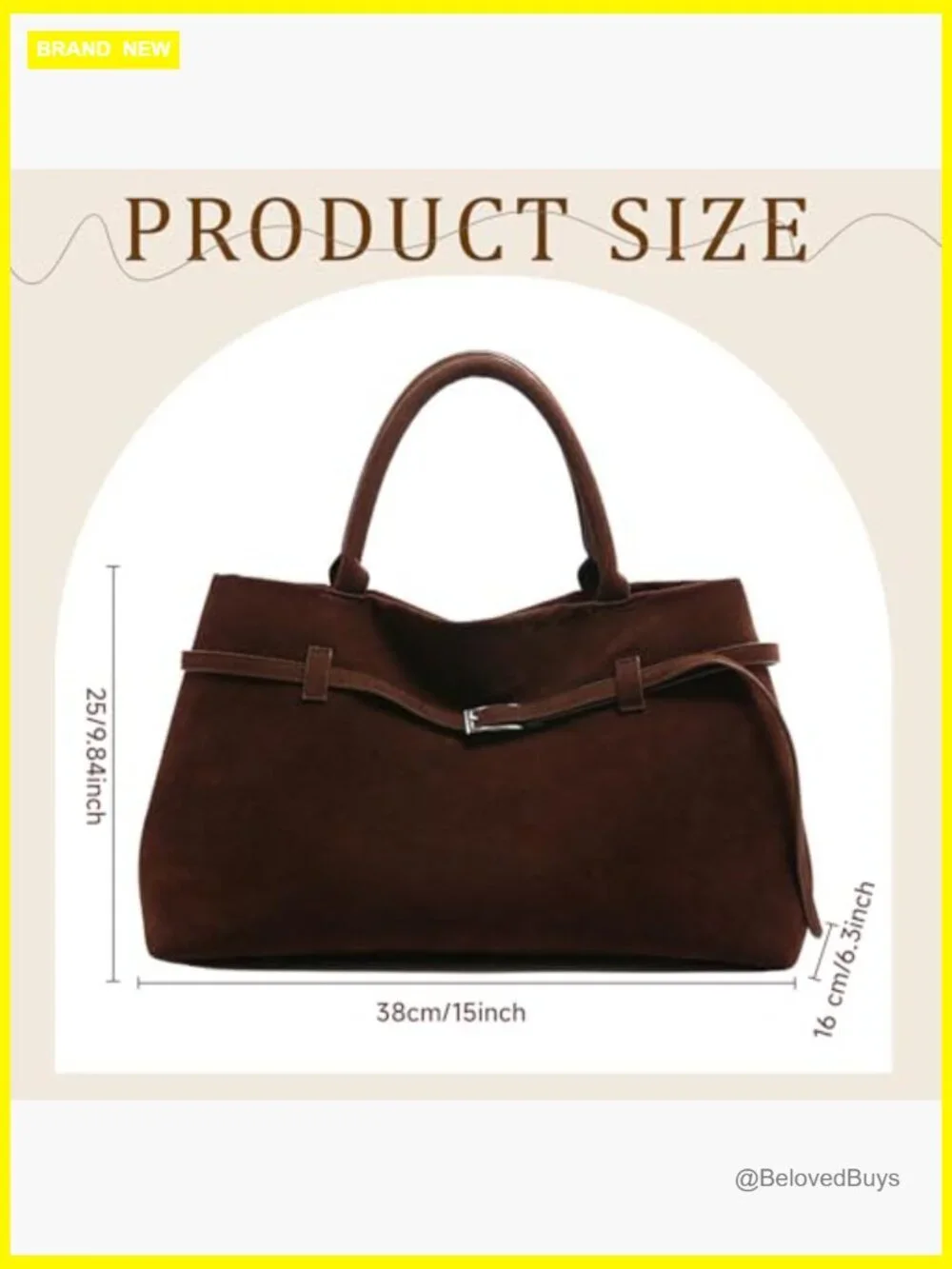Faux Suede Hobo Bag Large Slouchy Tote Shoulder Satchel Purse